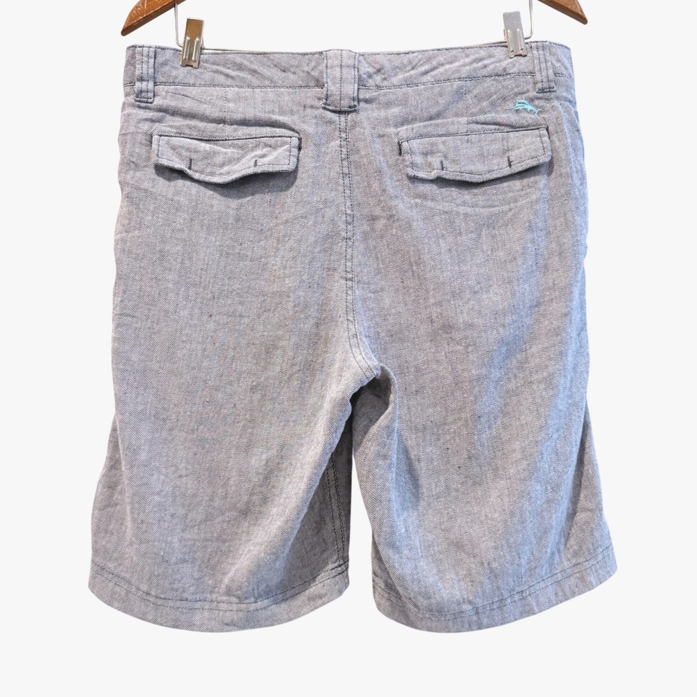 Tommy Bahama Blue Linen Blend‎ Shorts Mens Size 33 Marlin Embroidery Casual - Picture 2 of 7